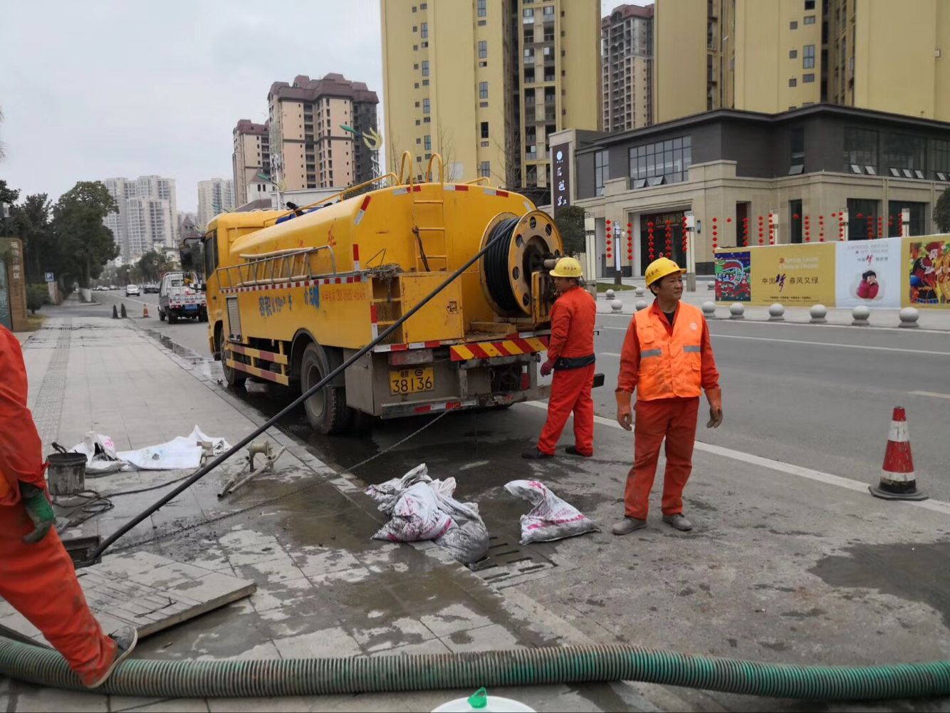 翁田镇排污管道清淤-管道清洗